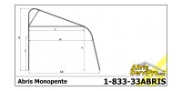 Abri d'auto Monopente 10’ 6'’ X 16'